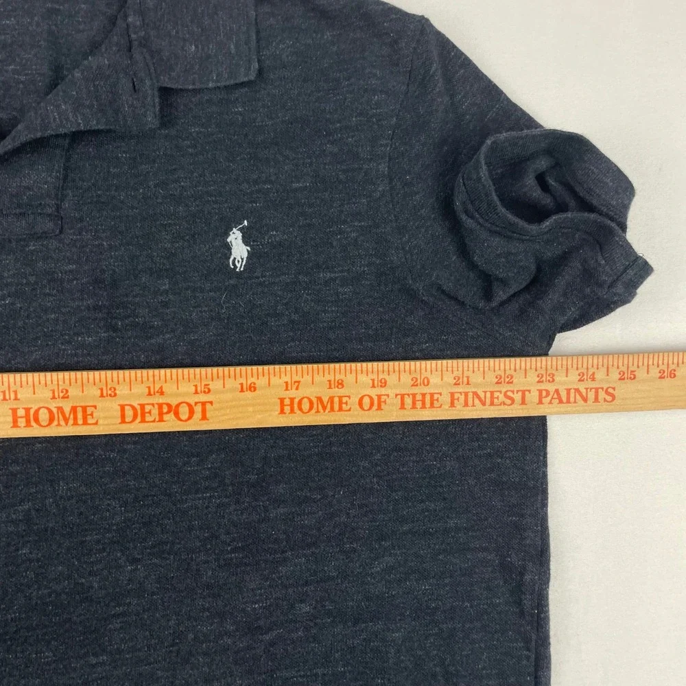 Polo Ralph Lauren Mens Classic Fit Short Sleeve Polo Shirt Gray Heather Large